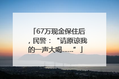 67万现金保住后，民警：“请原谅我的一声大喝……”