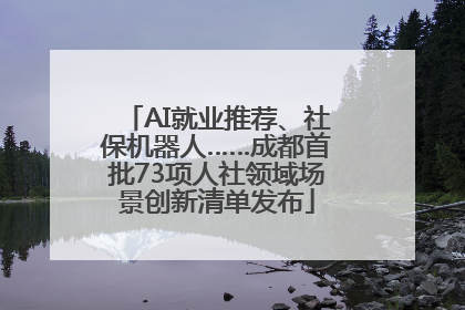 AI就业推荐、社保机器人……成都首批73项人社领域场景创新清单发布