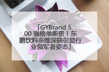 GYBrand 500 强榜单新贵！东鹏饮料多维深耕彰显行业领军者姿态